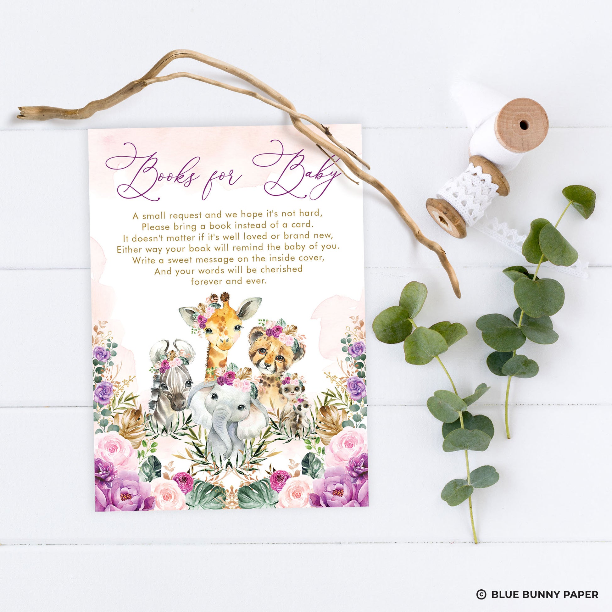 Jungle Animals Books for Baby Card
