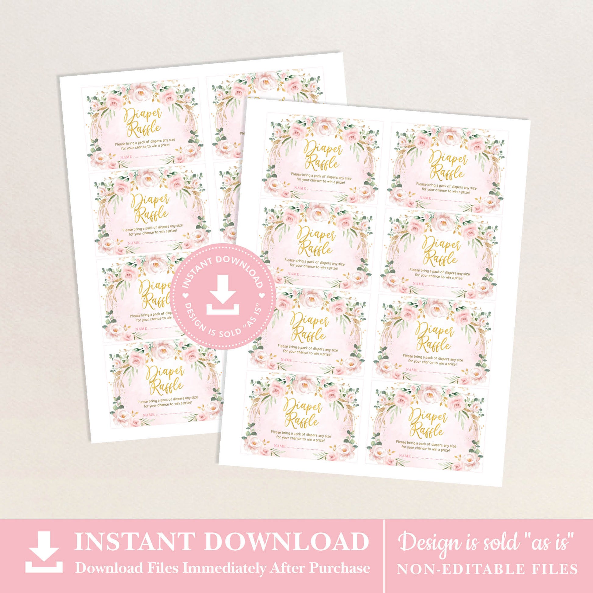 Diaper Raffle Card