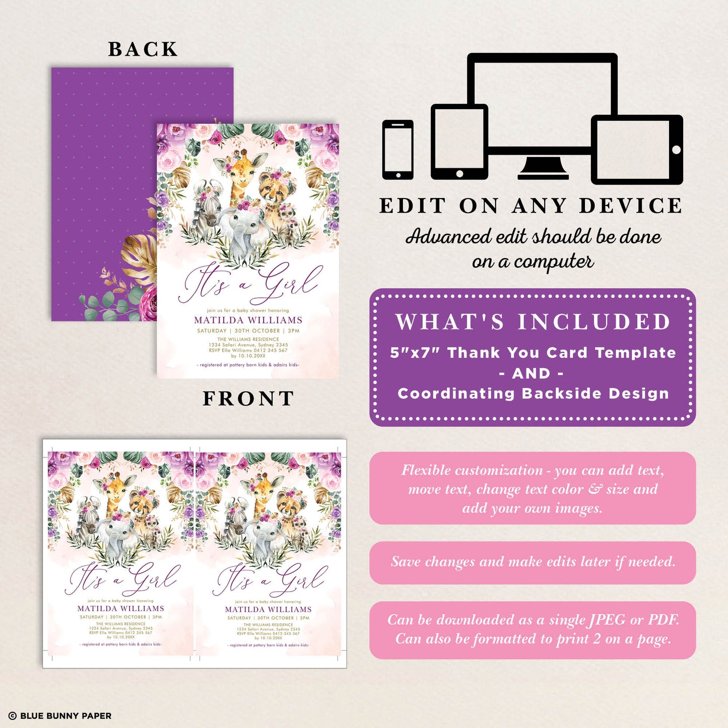 It's a Girl Baby Shower Invite
