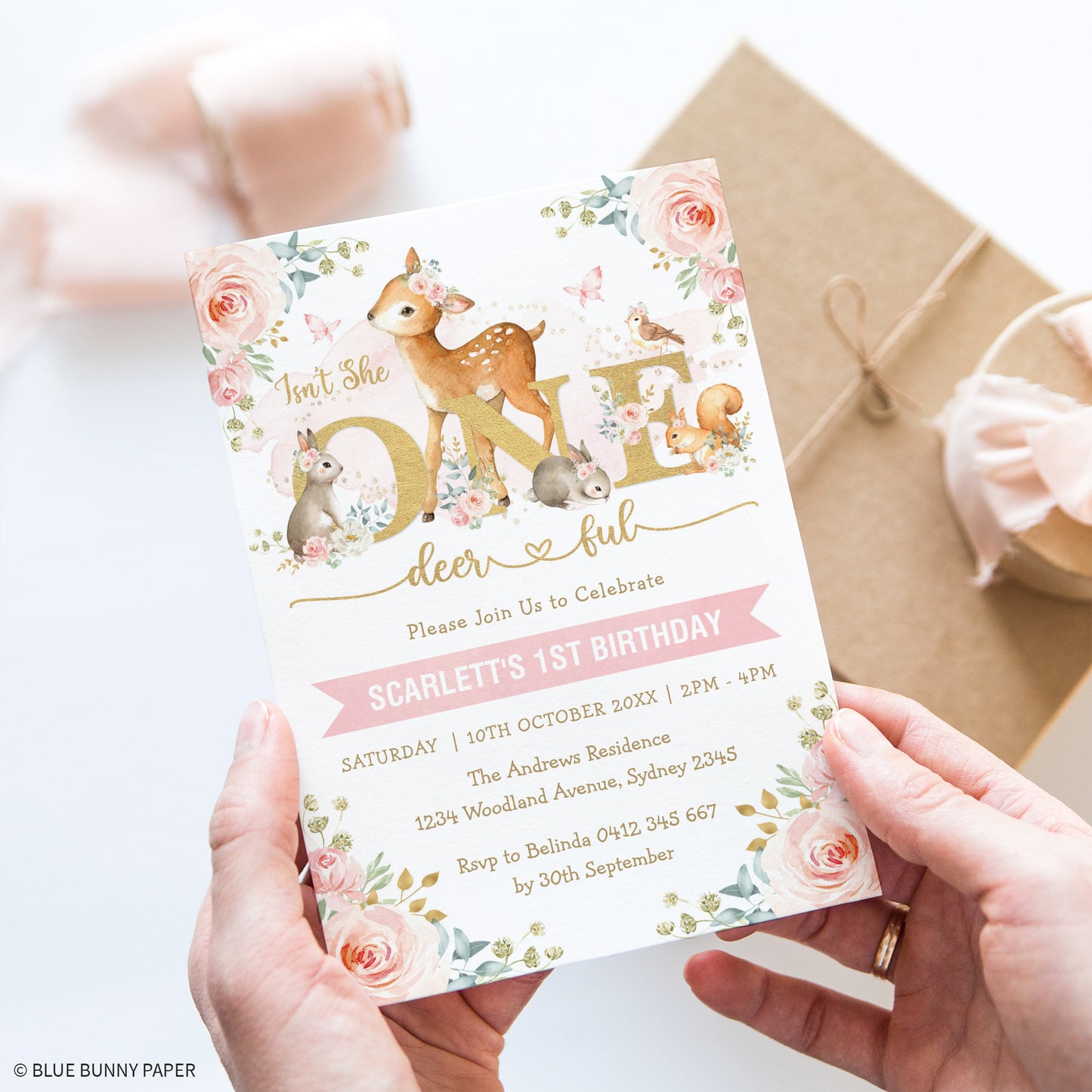 ONEdeerful Birthday Invitation
