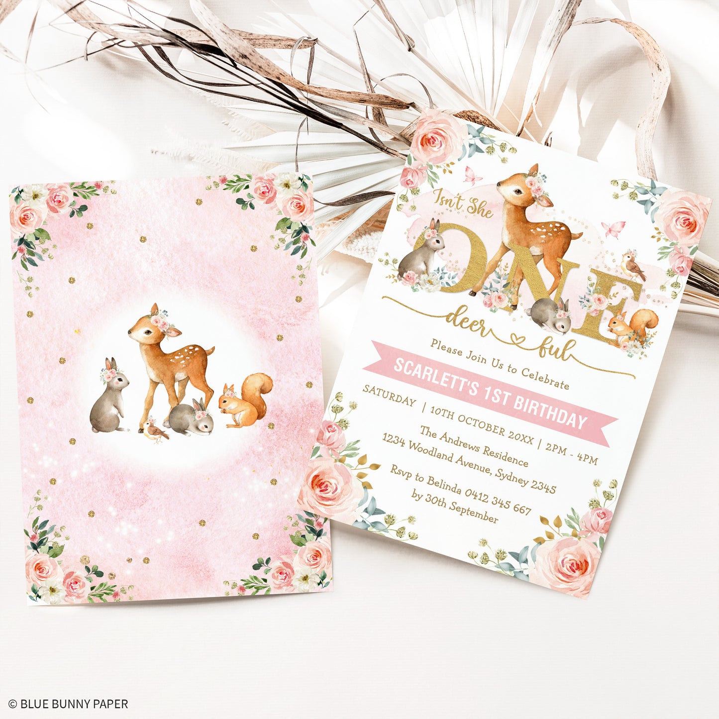 ONEdeerful Birthday Invitation
